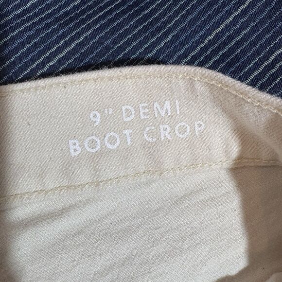 J.Crew Demi Boot Crop Jeans Women 27 Ivory Raw Hem Coastal Cowgirl Resortcore - Picture 7 of 11